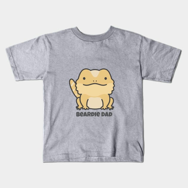 Yellow Bearded Dragon Dad Kids T-Shirt by pbanddoodles